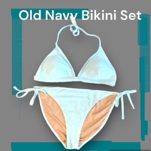 Old Navy Two Piece Bikini- Aqua - Large - NWOT